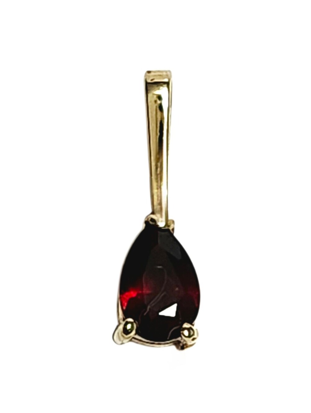 10K Garnet Gold 0.40 ct Teardrop Pendant